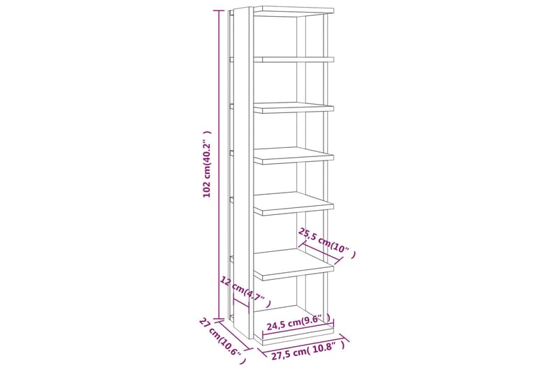 beBasic Skohyller 2 stk grå sonoma 25x27x102 cm konstruert tre - GrÃ¥ - Oppbevaring - Skooppbevaring - Skohylle & skostativ