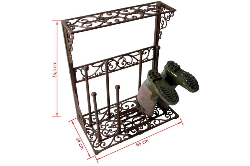 Esschert Design Støvelstativ størrelse L støpejern LH44 - Entreoppbevaring - Skohylle & skostativ