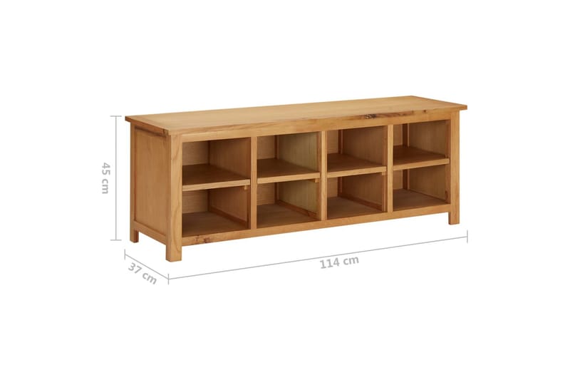 Skostativ 114x37x45 cm heltre eik - Brun - Oppbevaring - Skooppbevaring - Skohylle & skostativ