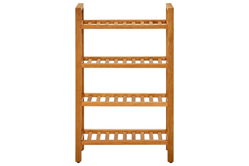 Skostativ med 4 hyller 50x27x80 cm heltre eik - Brun - Oppbevaring - Skooppbevaring - Skohylle & skostativ