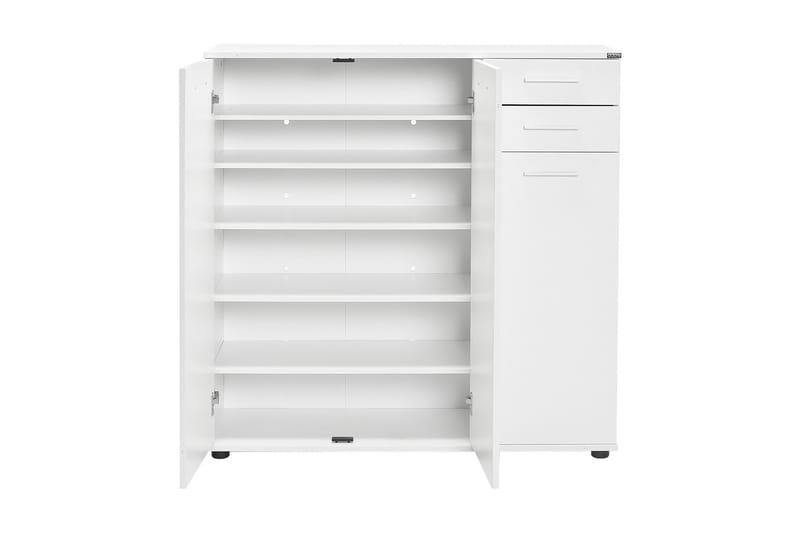 Skoskap 108x108 cm - Hvit - Oppbevaring - Skooppbevaring - Skoskap