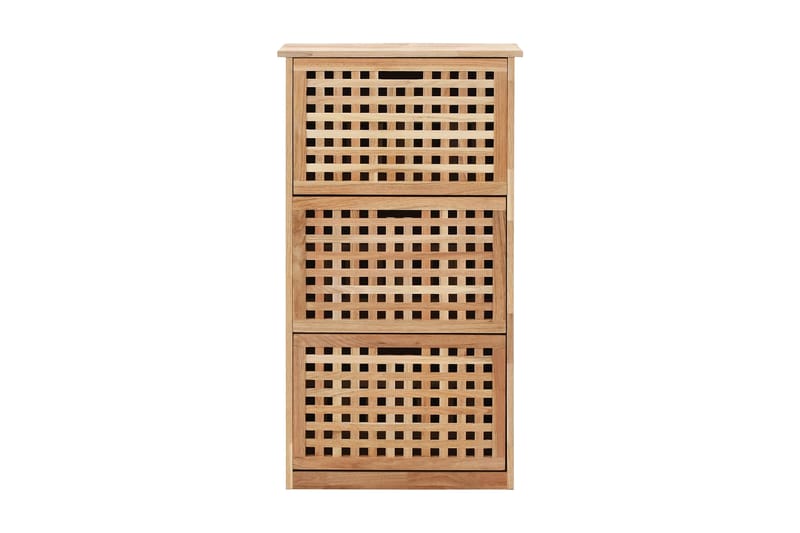 Skoskap 55x20x104 cm heltre valnøtt - Brun - Entreoppbevaring - Skoskap - Oppbevaringsskap