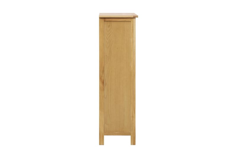 Skoskap 76x37x105 cm heltre eik - Brun - Oppbevaring - Skooppbevaring - Skoskap