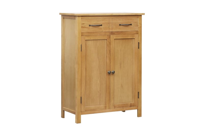 Skoskap 76x37x105 cm heltre eik - Brun - Oppbevaring - Skooppbevaring - Skoskap