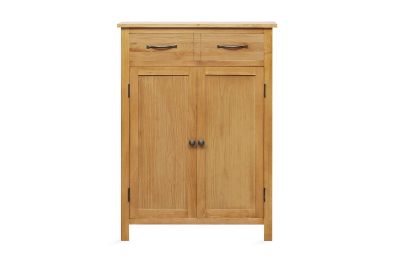 Skoskap 76x37x105 cm heltre eik - Brun - Oppbevaring - Skooppbevaring - Skoskap