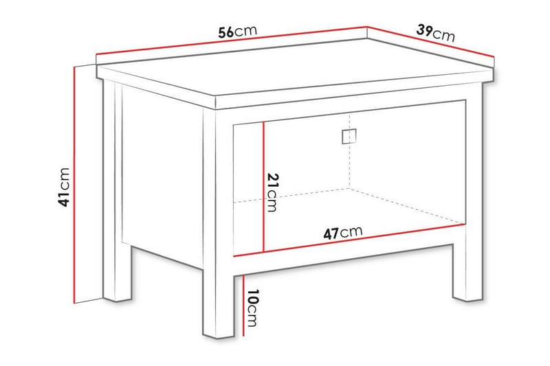 Skoskap Hykeham 56x39 cm - Svart - Oppbevaring - Skooppbevaring - Skoskap