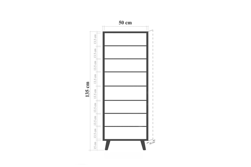 Skoskap Igrario 50 cm - Hvit/Blå - Entreoppbevaring - Skoskap - Oppbevaringsskap