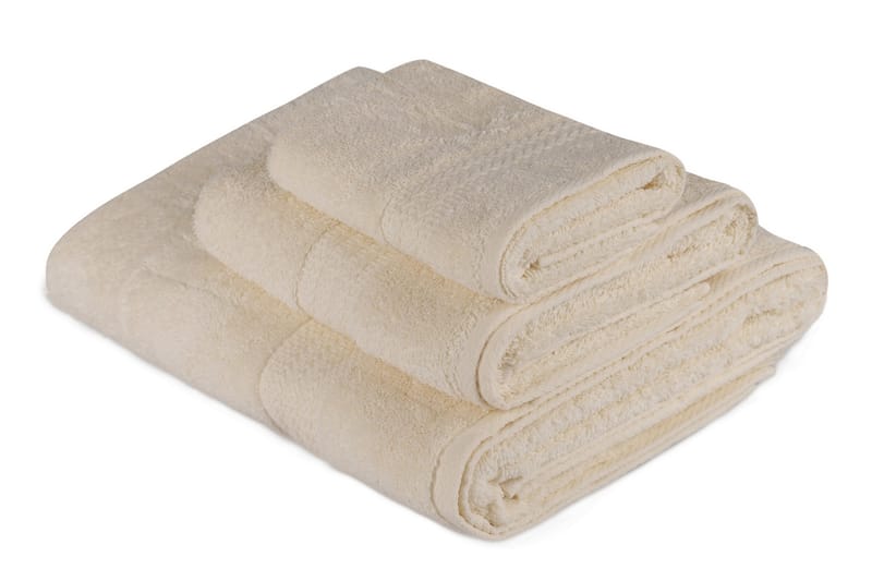 Håndkle Hobby Set om 3 - Creme - Håndklær
