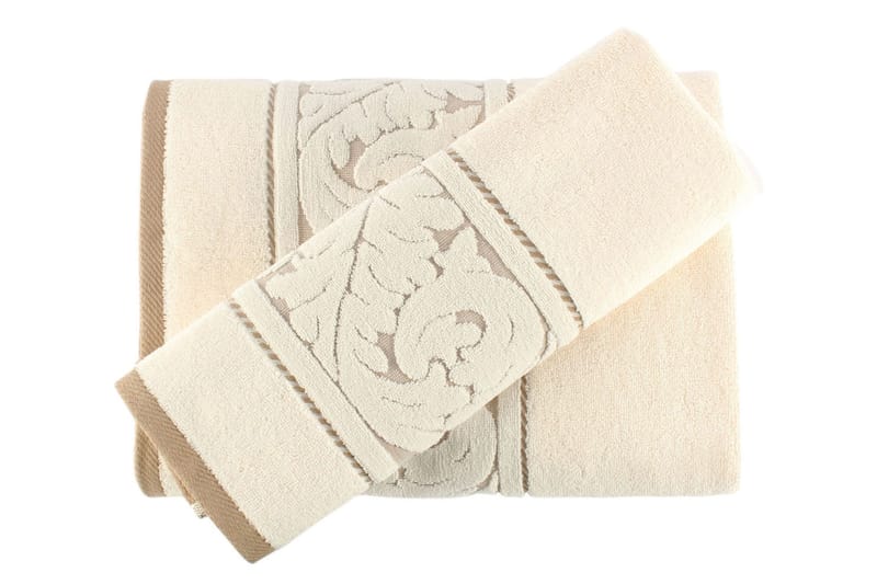 Håndkle Hobby Set om 2 - Creme - Baderomstekstiler - Håndklær