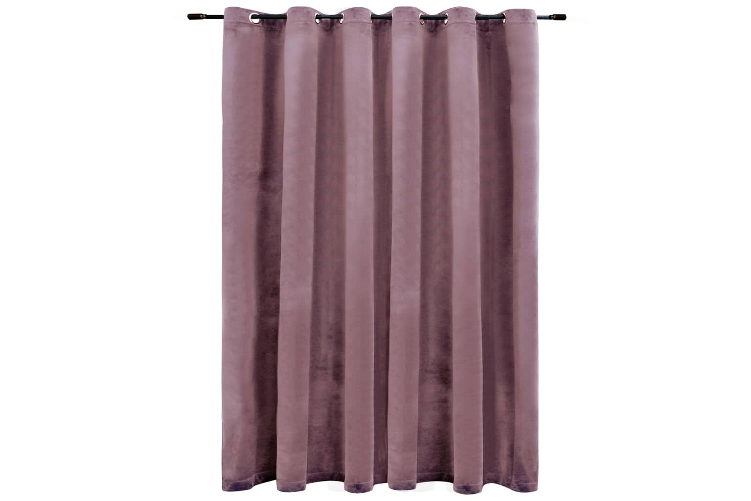 Be Basic Lystett gardin med metallringer fløyel antikk rosa 290x245cm -