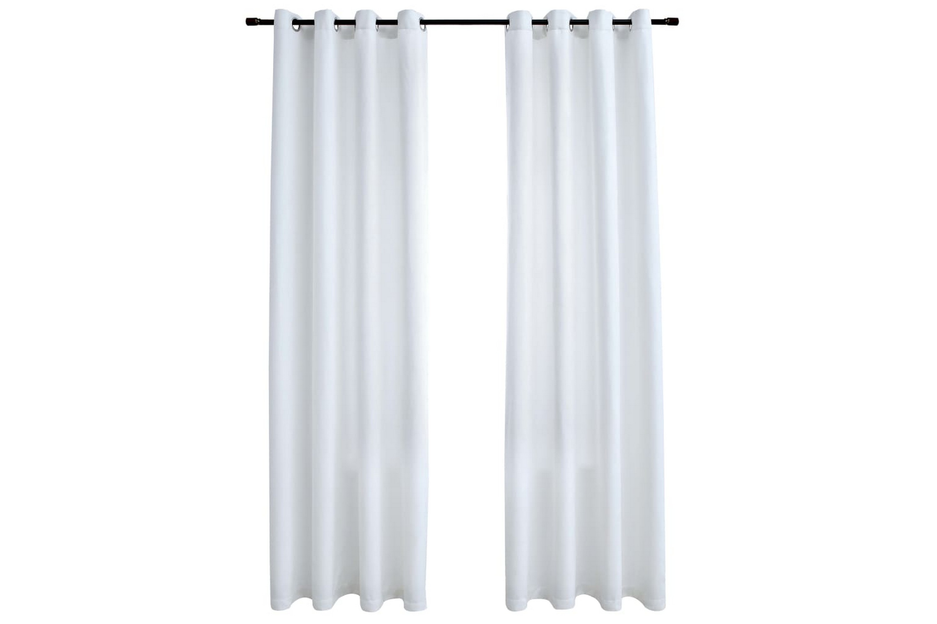 Be Basic Lystette gardiner med metallringer 2 stk offwhite 140x175 cm -