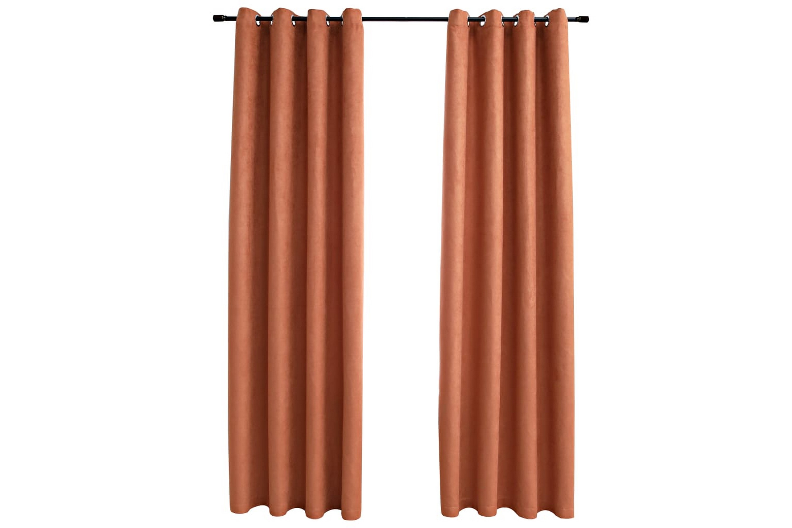 Be Basic Lystette gardiner med metallringer 2 stk rust 140x225 cm -