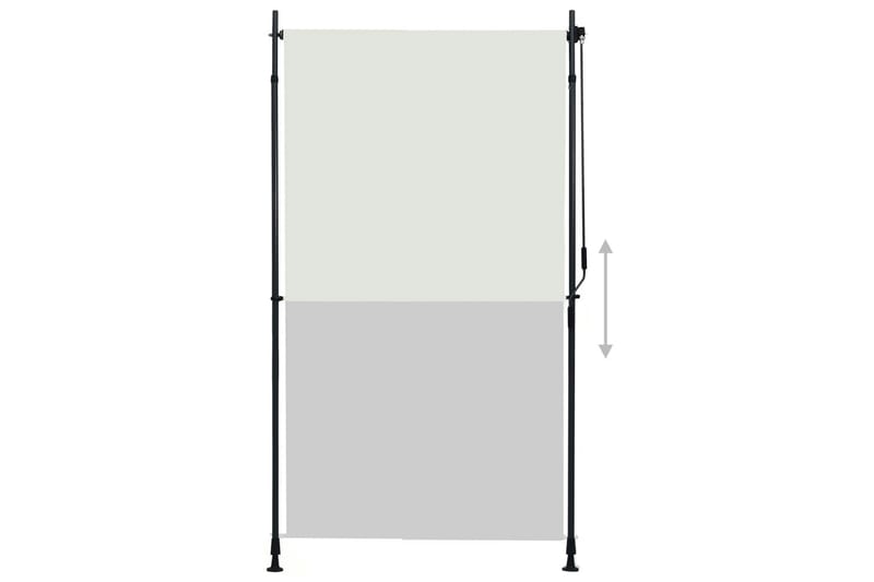 Utendørs rullegardin 120x270 cm kremhvit - Krem - Tekstiler & tepper - Gardiner - Rullegardin