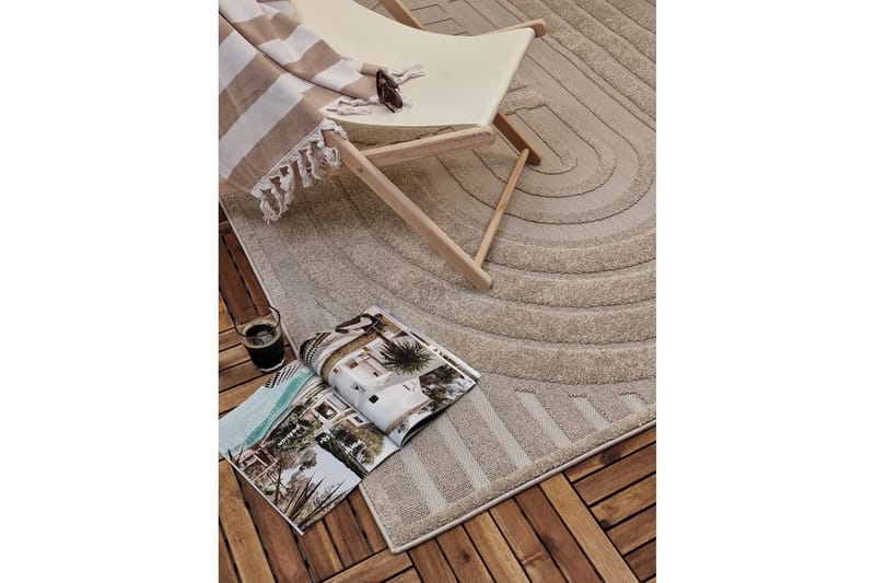 Flatvevd teppe Jaslin 200x290 Rektangulær - Beige - Tekstiler & tepper - Teppe & matte - Flatvevde tepper