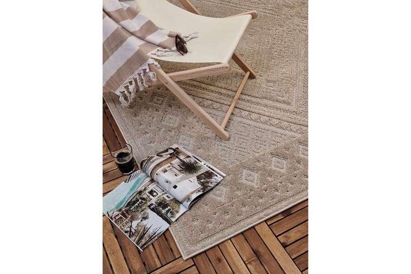 Flatvevd teppe Jaslin 240x340 Rektangulær - Beige - Flatvevde tepper