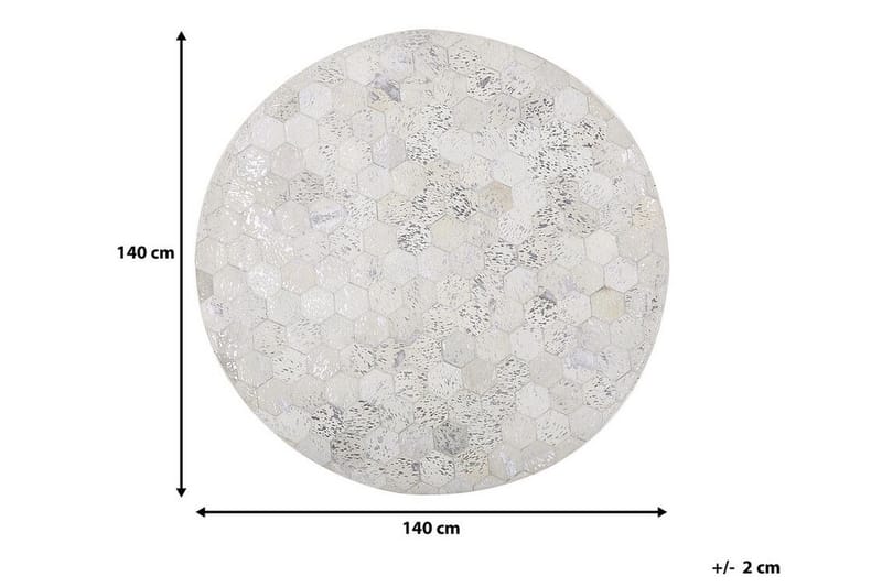 Matte Demirci 140 cm Rund - Sølv - Flatvevde tepper