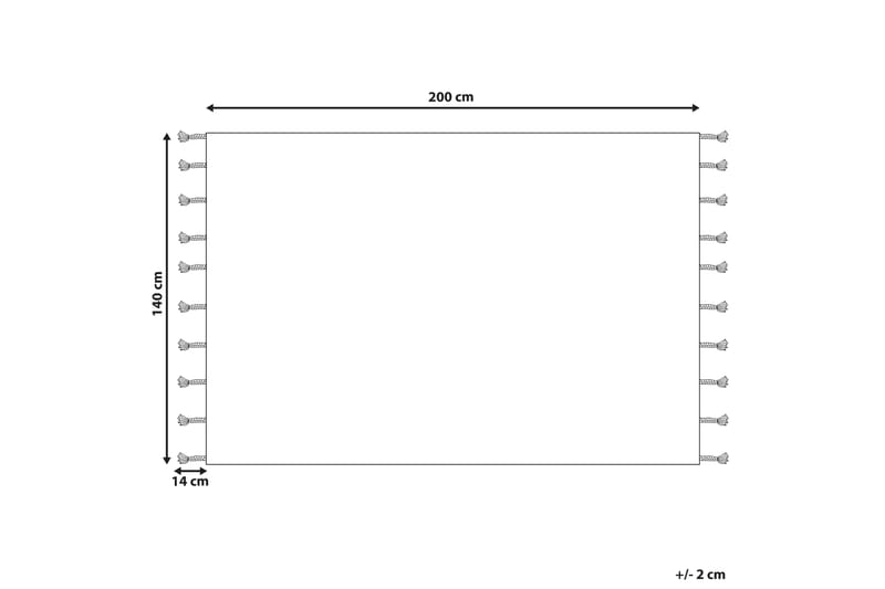 Bomullsteppe Agadir 140x200 cm - Svart/hvit - Tekstiler & tepper - Teppe & matte - Moderne matte - Bomullsmatter