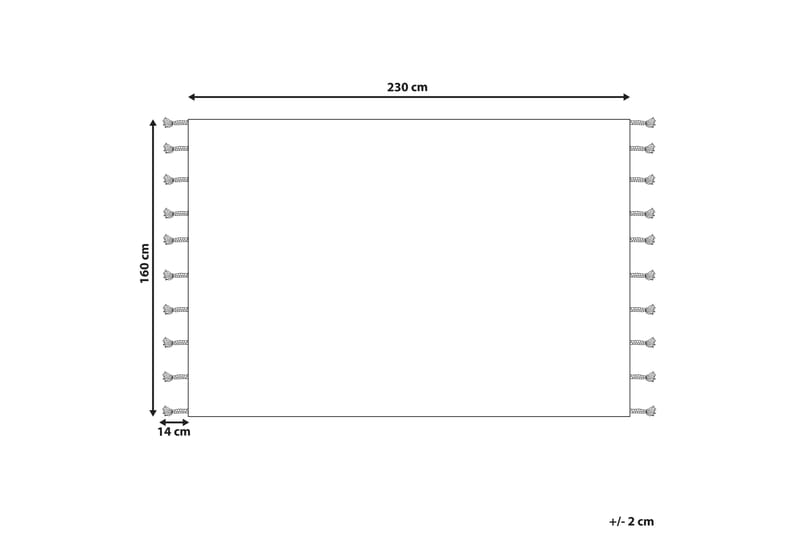 Bomullsteppe Agadir 160x230 cm - Svart/hvit - Tekstiler & tepper - Teppe & matte - Moderne matte - Bomullsmatter