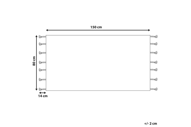 Bomullsteppe Agadir 80x150 cm - Svart/hvit - Tekstiler & tepper - Teppe & matte - Moderne matte - Bomullsmatter