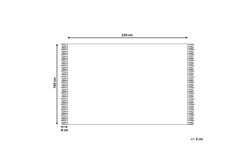 Bomullsteppe Ansar 160x230 cm - Blå - Tekstiler & tepper - Teppe & matte - Moderne matte - Bomullsmatter