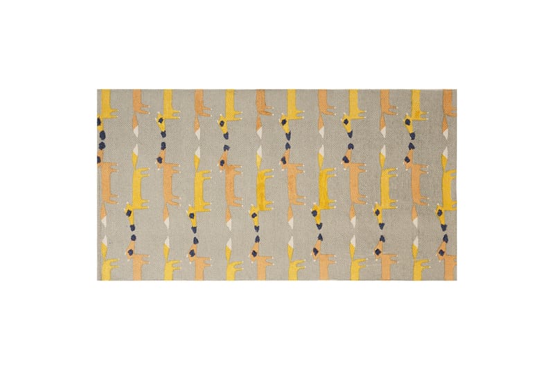Bomullsteppe Bankgo 80x150 cm - Grå - Små tepper - Bomullsmatter - Teppe barnerom - Store tepper - Mønstrede tepper