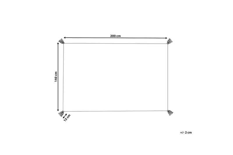 Bomullsteppe Bolay 140x200 cm - Beige - Tekstiler & tepper - Teppe & matte - Moderne matte - Bomullsmatter