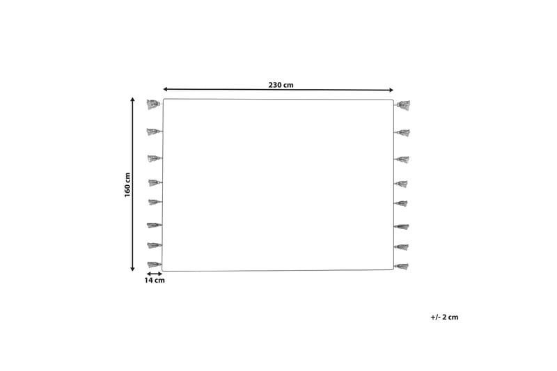 Bomullsteppe Cavus 160x230 cm - Hvit - Tekstiler & tepper - Teppe & matte - Moderne matte - Bomullsmatter