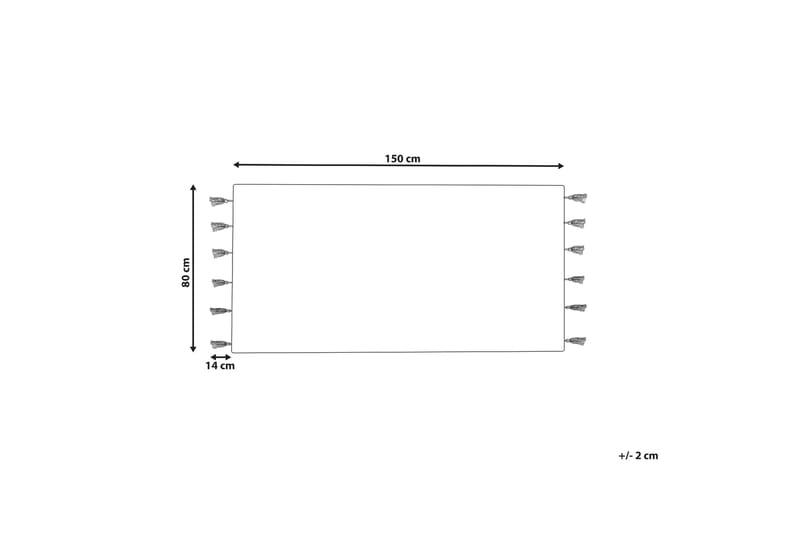 Bomullsteppe Cavus 80x150 cm - Hvit - Tekstiler & tepper - Teppe & matte - Moderne matte - Bomullsmatter