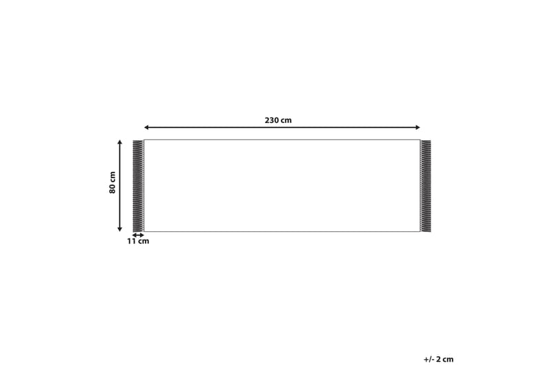 Bomullsteppe Cetmi 80x230 cm - Beige - Tekstiler & tepper - Teppe & matte - Moderne matte - Bomullsmatter