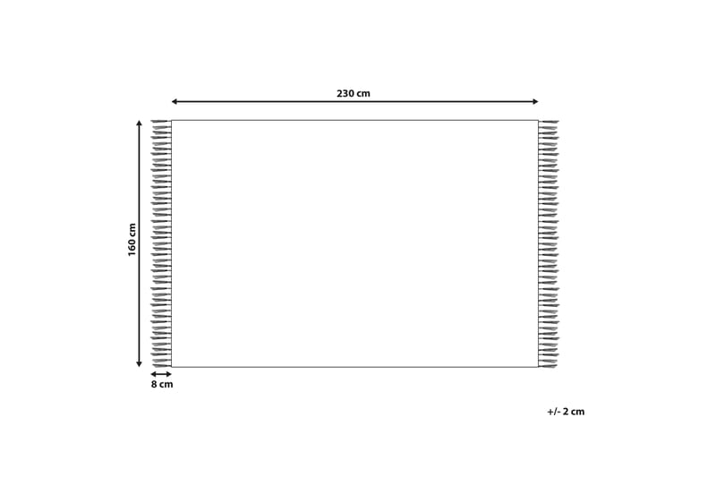 Bomullsteppe Kacem 160x230 cm - Beige - Tekstiler & tepper - Teppe & matte - Moderne matte - Bomullsmatter