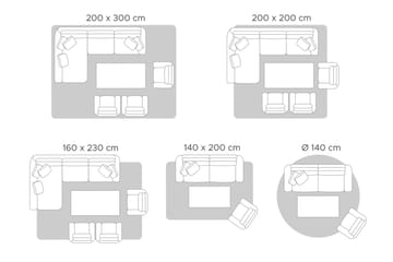 Bomullsteppe Karakaya 140x200 cm - Svart/hvit - Tekstiler & tepper - Teppe & matte - Moderne matte - Bomullsmatter