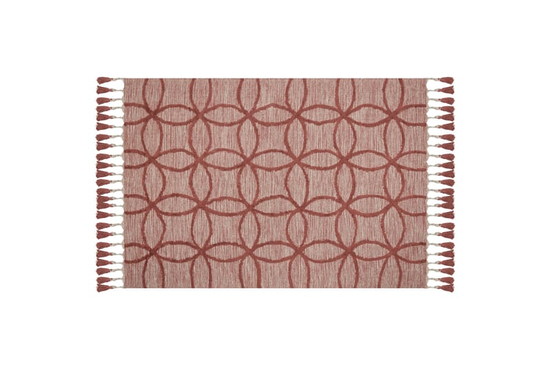 Bomullsteppe Kirsehir 160x230 cm - Rød - Små tepper - Bomullsmatter - Teppe barnerom - Store tepper - Mønstrede tepper