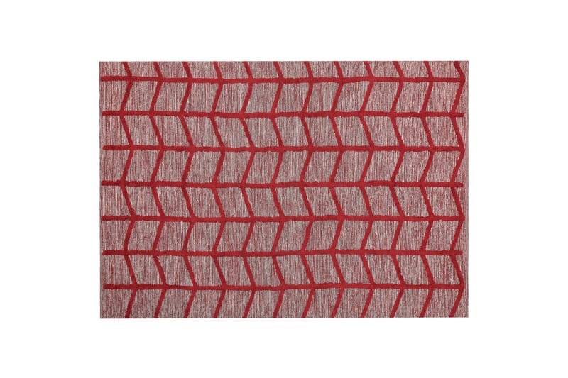 Bomullsteppe Notton 160x230 cm - Rød - Små tepper - Bomullsmatter - Teppe barnerom - Store tepper - Mønstrede tepper