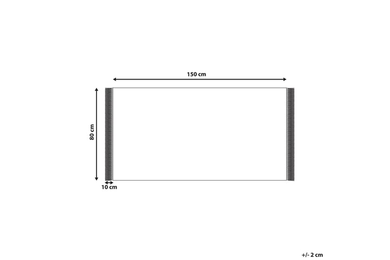 Bomullsteppe Sazli 80x150 cm - Beige - Tekstiler & tepper - Teppe & matte - Moderne matte - Bomullsmatter