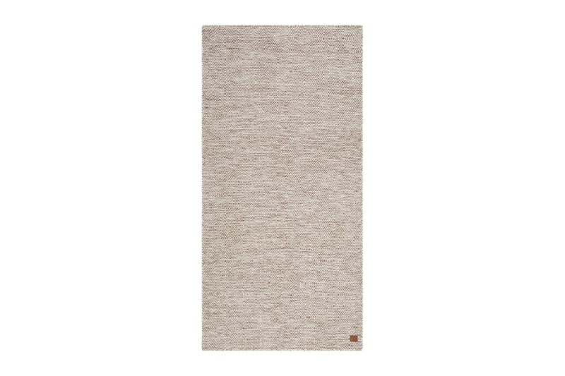 Gåsöga Ullteppe 75x200 cm Oval - Beige - Tekstiler & tepper - Teppe & matte - Moderne matte - Ullteppe