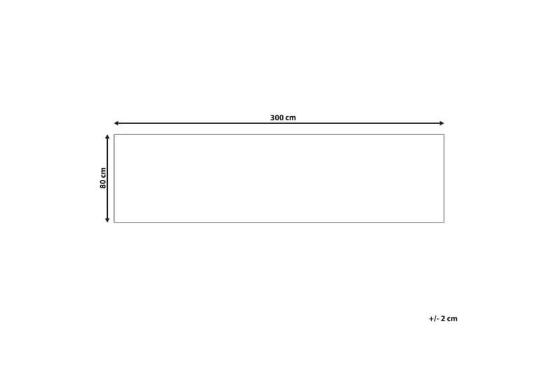 Gangmatte Saikheda 80x240 cm - Svart/hvit - Gangmatter