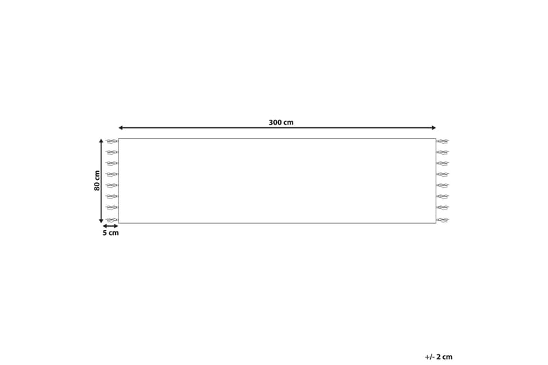 Gangmatte Talpur 80x300 cm - Beige - Tekstiler & tepper - Teppe & matte - Moderne matte - Gangmatter