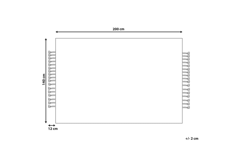 Juteteppe Berissa 140x200 cm - Beige - Tekstiler & tepper - Teppe & matte - Moderne matte - Jutematter & hampematter