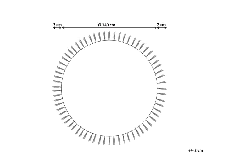 Juteteppe Marts 140 cm Rund - Beige - Jutematter & hampematter - Sisaltepper