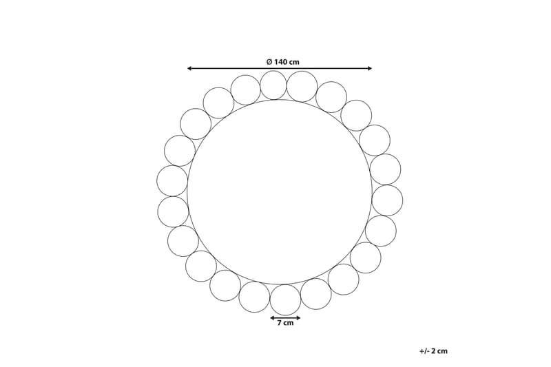 Juteteppe Vostan 140 cm Rund - Svart - Jutematter & hampematter - Sisaltepper