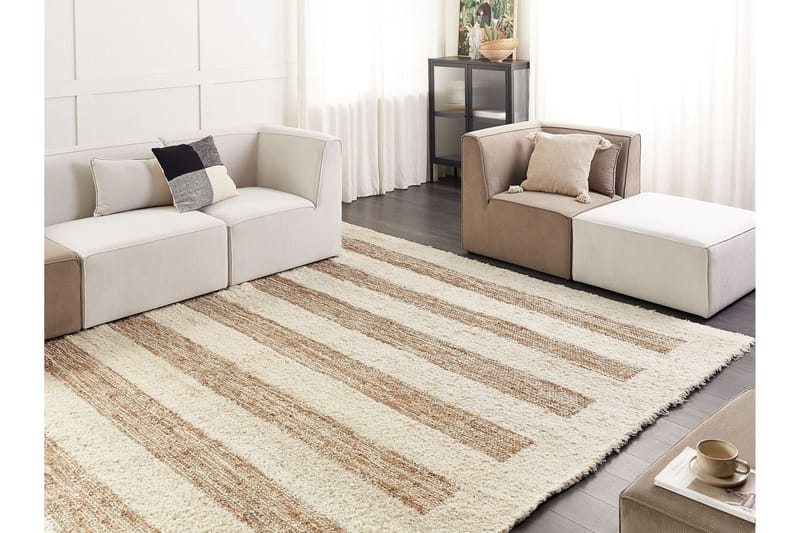 Juteteppe Ziarat 300x400 cm - Beige - Tekstiler & tepper - Teppe & matte - Moderne matte - Jutematter & hampematter