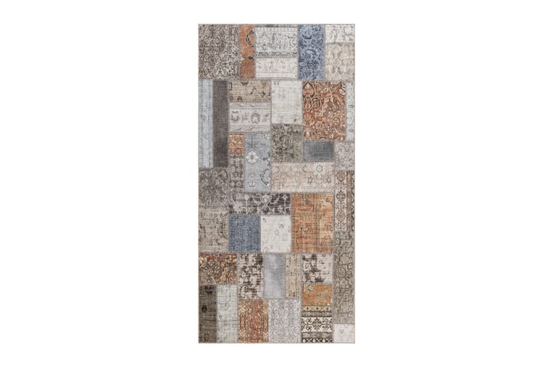 Patchwork Wiltonteppe 80x300 cm - Flerfarget - Tekstiler & tepper - Teppe & matte - Moderne matte - Friezematte