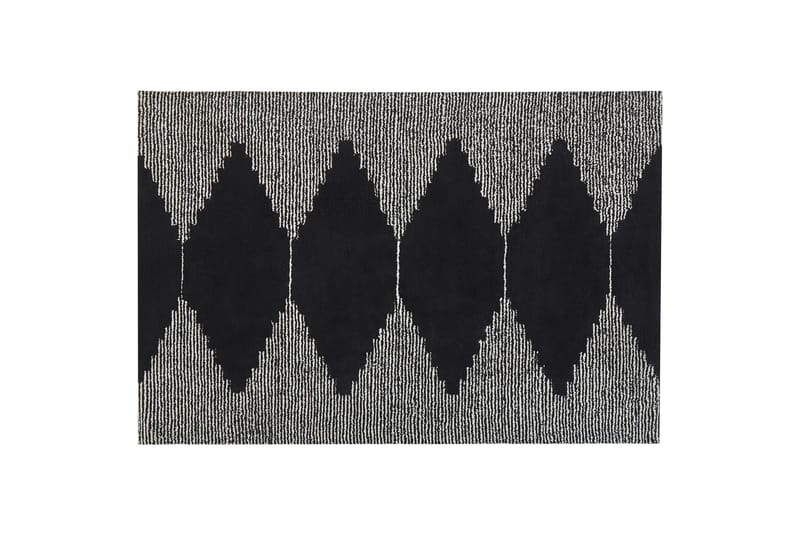 Ryeteppe Bathinda 160x230 cm - Svart/hvit - Små tepper - Mønstrede tepper - Ryetepper - Store tepper
