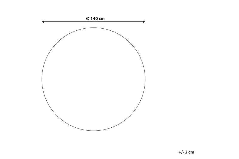 Ryeteppe Bitlis 140 cm Rund - Svart - Ryetepper