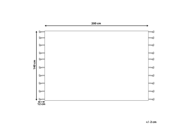 Ryeteppe Dokuz 140x200 cm - Beige - Tekstiler & tepper - Teppe & matte - Moderne matte - Ryetepper