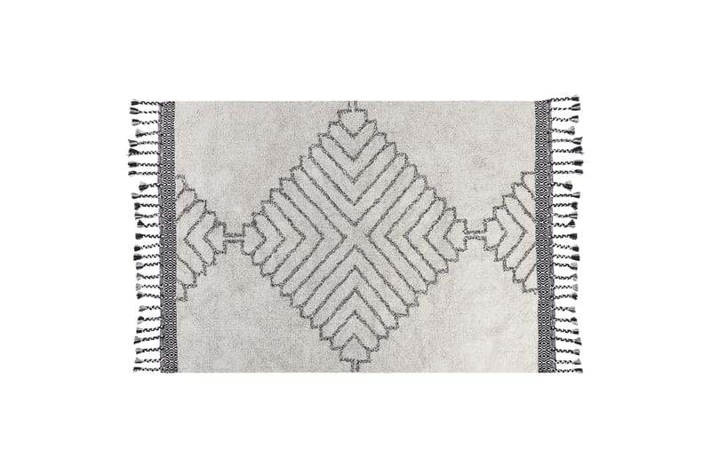 Ryeteppe Eray 140x200 cm - Svart/hvit - Små tepper - Mønstrede tepper - Ryetepper - Store tepper