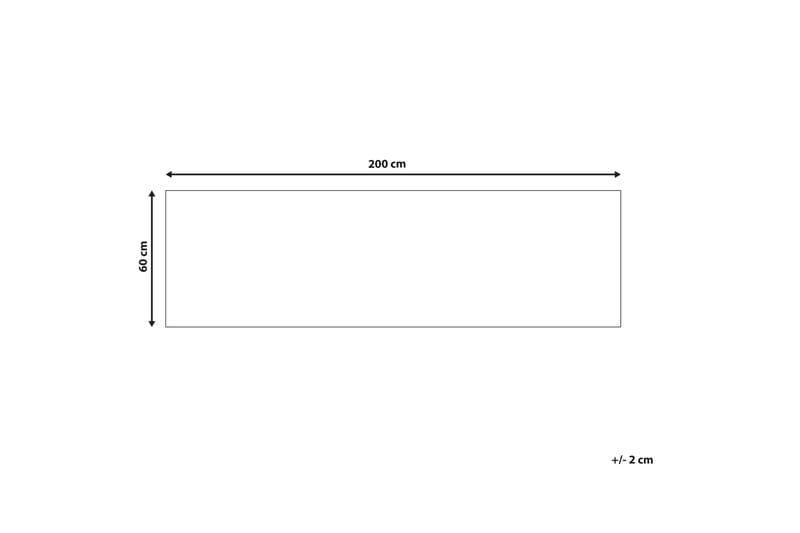 Ryeteppe Garrone 60x200 cm - Svart/hvit - Ryetepper