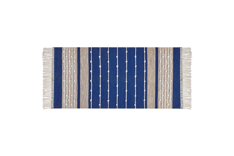 Ryeteppe Kondhali 80x150 cm - Blå - Små tepper - Mønstrede tepper - Ryetepper - Store tepper