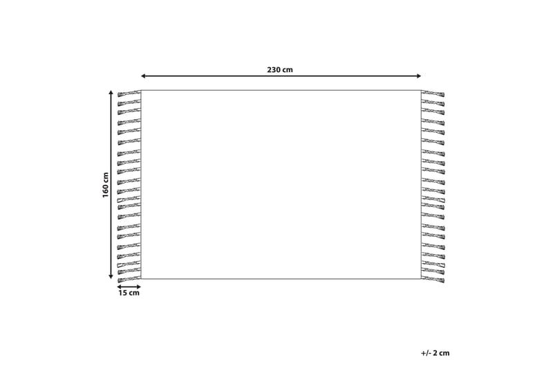 Ryeteppe Tabiat 160x230 cm - Svart/hvit - Ryetepper