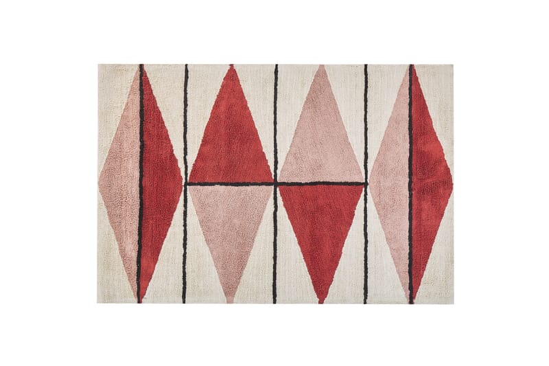 Ryeteppe Purnia 160x230 cm - Rød - Små tepper - Mønstrede tepper - Ryetepper - Store tepper